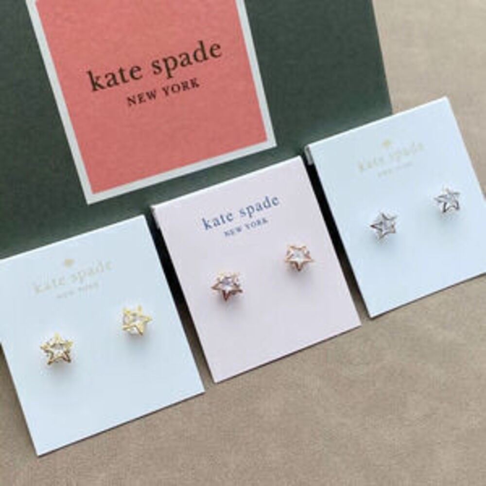 kate spade Diamond Star Moon Stud Earrings